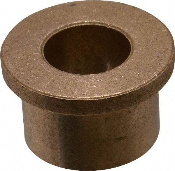 Boston Gear - 5/8" Inside x 1" Outside Diam, Oil Impregnated Bronze Sleeve Bearing - 1-1/4" Flange Outside Diam, 5/32" Flange Thickness, 3/4" OAL - First Tool & Supply