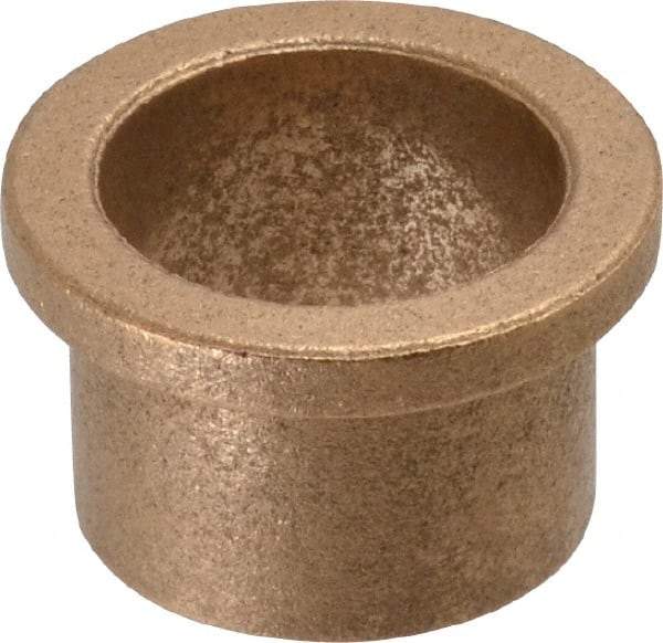 Boston Gear - 7/8" Inside x 1" Outside Diam, Oil Impregnated Bronze Sleeve Bearing - 1-1/4" Flange Outside Diam, 5/32" Flange Thickness, 3/4" OAL - First Tool & Supply