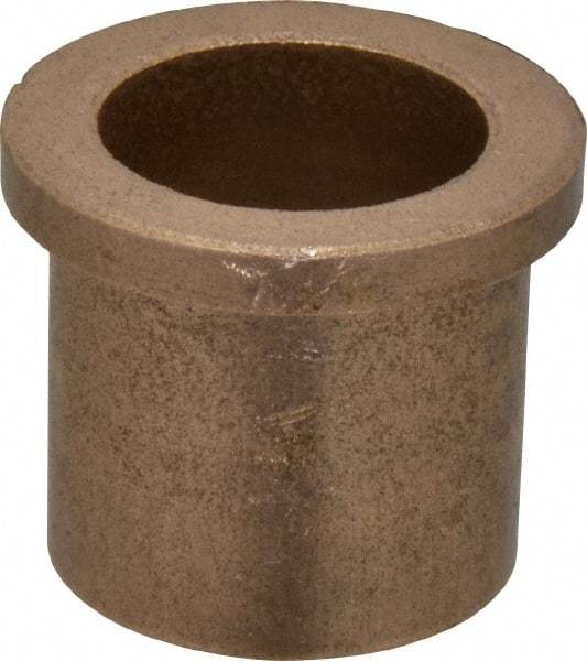 Boston Gear - 1" Inside x 1-1/4" Outside Diam, Oil Impregnated Bronze Sleeve Bearing - 1-1/2" Flange Outside Diam, 3/16" Flange Thickness, 1-1/4" OAL - First Tool & Supply