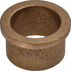 Boston Gear - 1-1/4" Inside x 1-1/2" Outside Diam, Oil Impregnated Bronze Sleeve Bearing - 1-3/4" Flange Outside Diam, 3/16" Flange Thickness, 1" OAL - First Tool & Supply