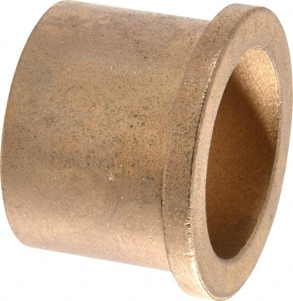 Boston Gear - 1-1/4" Inside x 1-1/2" Outside Diam, Oil Impregnated Bronze Sleeve Bearing - 1-3/4" Flange Outside Diam, 3/16" Flange Thickness, 1-1/4" OAL - First Tool & Supply