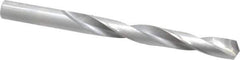 Made in USA - 31/64" 135° Carbide-Tipped Jobber Drill - Bright Finish, Right Hand Cut, Spiral Flute, Straight Shank, 5-7/8" OAL, Split Point - First Tool & Supply