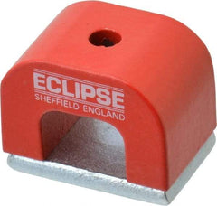 Eclipse - 1 Hole, 0.1969" Hole Diam, 51/64" Overall Width, 1-3/16" Deep, 51/64" High, 9.5 Lb Average Pull Force, Alnico Power Magnets - 7.5mm Pole Width, 550°C Max Operating Temp, Grade 5 Alnico - First Tool & Supply