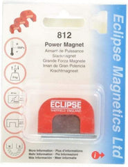 Eclipse - 1 Hole, 0.1969" Hole Diam, 63/64" Overall Width, 1-37/64" Deep, 63/64" High, 20 Lb Average Pull Force, Alnico Power Magnets - 10mm Pole Width, 550°C Max Operating Temp, Grade 5 Alnico - First Tool & Supply