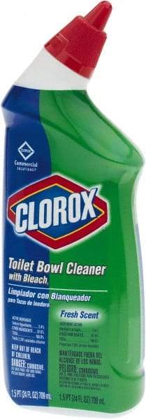 Clorox - 24 oz Bottle Gel Toilet Bowl Cleaner - Bleach Scent, Disinfectant, Nonacidic, Toilet Bowl - First Tool & Supply