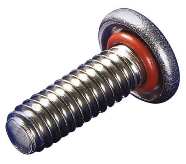 APM HEXSEAL - 1/4-20, 1/2" Length Under Head, Pan Head, #3 Phillips Self Sealing Machine Screw - Uncoated, 18-8 Stainless Steel, Silicone O-Ring - First Tool & Supply