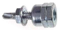 ITW Buildex - 3/8" Zinc-Plated Steel Vertical (End Drilled) Mount Threaded Rod Anchor - 5/8" Diam x 1" Long, 1,510 Lb Ultimate Pullout, For Use with Steel - First Tool & Supply