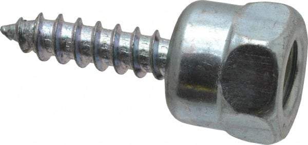 Buildex - 3/8" Zinc-Plated Steel Vertical (End Drilled) Mount Threaded Rod Anchor - 5/8" Diam x 1" Long, 670 Lb Ultimate Pullout, For Use with Wood - First Tool & Supply