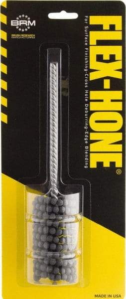 Brush Research Mfg. - 15/16" to 1-3/8" Bore Diam, 120 Grit, Boron Carbide Flexible Hone - Medium, 8" OAL - First Tool & Supply