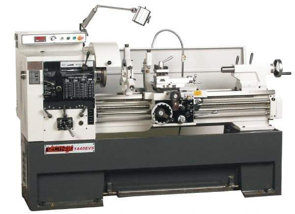 Vectrax - 14" Swing, 39-5/16" Between Centers, 220 Volt, Triple Phase Engine Lathe - 7MT Taper, 5 hp, 20 to 2,500 RPM, 2" Bore Diam, 45" Deep x 68" High x 90" Long - First Tool & Supply