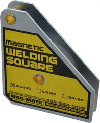 Mag-Mate - 3-3/4" Wide x 3/4" Deep x 4-3/8" High, Rare Earth Magnetic Welding & Fabrication Square - 75 Lb Average Pull Force - First Tool & Supply