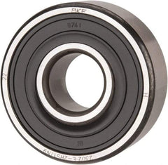 SKF - 15mm Bore Diam, 42mm OD, Double Seal Self Aligning Radial Ball Bearing - 17mm Wide, 2 Rows, Round Bore, 652 Lb Static Capacity, 2,680 Lb Dynamic Capacity - First Tool & Supply