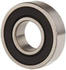 SKF - 1/2" Bore Diam, 1-1/8" OD, Double Seal Deep Groove Radial Ball Bearing - 5/16" Wide, 1 Row, Round Bore, 540 Lb Static Capacity, 1,140 Lb Dynamic Capacity - First Tool & Supply