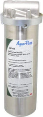 3M Aqua-Pure - 3/4 Inch Pipe, FNPT End Connections, 9-3/4 Inch Long Cartridge, 12.03 Inch Long, Cartridge Filter Housing without Pressure Relief - 1 Cartridge, 1-10 Max GPM Flow Rate, 300 psi Max Working Pressure, 304 Grade, Standard Housing - First Tool & Supply