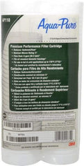 3M Aqua-Pure - 2-1/2" OD, 5µ, Cellulose Fiber Graded-Density Cartridge Filter - 9-3/4" Long, Reduces Dirt & Rust - First Tool & Supply