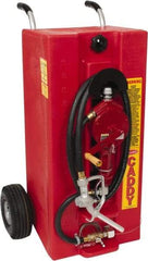 Made in USA - 28 Gal Gas Fuel Caddy - Red, Polyethelyne - First Tool & Supply