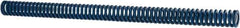 Associated Spring Raymond - 1/2" Hole Diam, 9/32" Rod Diam, 7-1/2" Free Length, Blue Die Spring - 45 Lb Max Deflection, 3.75" Max Deflection, Medium Duty, Chromium Alloy Steel - First Tool & Supply