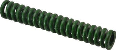 Associated Spring Raymond - 1" Hole Diam, 1/2" Rod Diam, 6" Free Length, Green Die Spring - 540 Lb Max Deflection, 1.5" Max Deflection, Extra Heavy Duty, Chromium Alloy Steel - First Tool & Supply