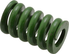 Associated Spring Raymond - 1-1/4" Hole Diam, 5/8" Rod Diam, 2" Free Length, Green Die Spring - 960 Lb Max Deflection, 0.5" Max Deflection, Extra Heavy Duty, Chromium Alloy Steel - First Tool & Supply