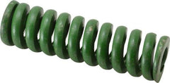 Associated Spring Raymond - 1-1/2" Hole Diam, 3/4" Rod Diam, 5" Free Length, Green Die Spring - 1700 Lb Max Deflection, 1.25" Max Deflection, Extra Heavy Duty, Chromium Alloy Steel - First Tool & Supply