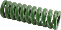 Associated Spring Raymond - 2" Hole Diam, 1" Rod Diam, 6" Free Length, Green Die Spring - 2124 Lb Max Deflection, 1.5" Max Deflection, Extra Heavy Duty, Chromium Alloy Steel - First Tool & Supply