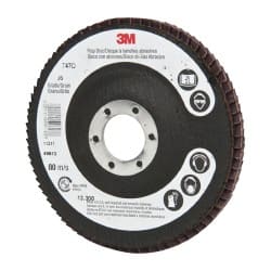 3M - 4-1/2" 36 Grit 7/8" Center Hole Type 27 Ceramic Flap Disc - First Tool & Supply