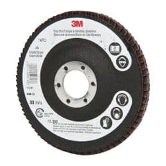 3M - 4-1/2" 36 Grit 7/8" Center Hole Type 27 Ceramic Flap Disc - First Tool & Supply