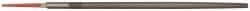 Simonds File - 8" Long, Second Cut, Round American-Pattern File - Double Cut, Tang - First Tool & Supply