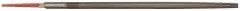 Simonds File - 8" Long, Second Cut, Round American-Pattern File - Double Cut, Tang - First Tool & Supply