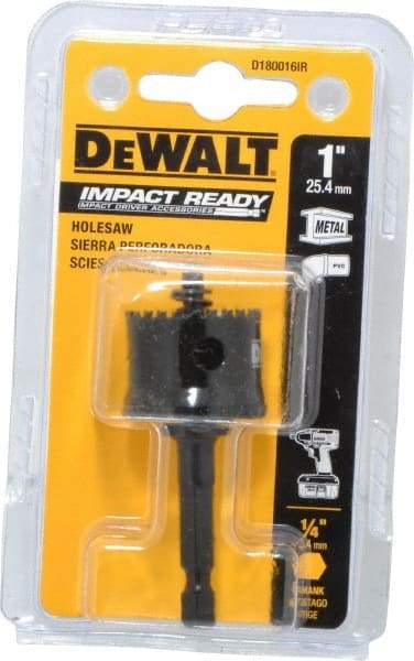 DeWALT - 1" Diam, 5/8" Cutting Depth, Hole Saw - Bi-Metal Saw, Toothed Edge - First Tool & Supply