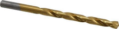 Chicago-Latrobe - Letter H 135° High Speed Steel Jobber Drill - TiN Finish, Right Hand Cut, Spiral Flute, Straight Shank, 4-1/8" OAL, Split Point - First Tool & Supply