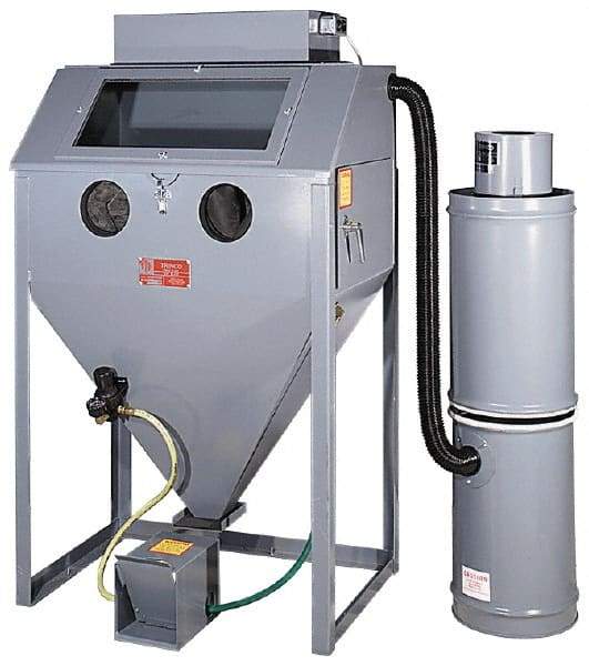 Trinco - 53" Wide x 65" High x 50" Deep Floor Sandblaster - Working Dimensions 48" Wide x 24" High x 24" Deep - First Tool & Supply