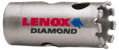 Lenox - 7/8" Diam, 1-5/8" Cutting Depth, Hole Saw - Diamond Grit Saw, Continuous Edge - First Tool & Supply