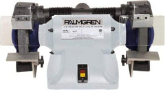 Palmgren - 8" Wheel Diam x 1" Wheel Width, 3/4 hp Grinder - 5/8" Arbor Hole Diam, 1 Phase, 3,450 Max RPM, 120/240 Volts - First Tool & Supply