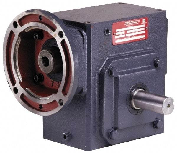 Morse - 2.62 Centerline Distance, 60:1, 20 RPM Output, 2 Input Horsepower, 1,182 Lbs. Max Torque, Speed Reducer - 1-1/8" Shaft Diam, Double Shaft Left & Right, 7/8" Bore, 7.12" Long x 4.44" Wide x 8" High, 140TC NEMA, 1,182 In/Lb. Min Torque - First Tool & Supply