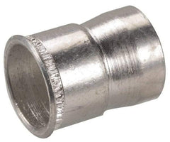 Made in USA - M6x1.00 Metric Coarse, Cadmium-Plated, Steel Knurled Rivet Nut Inserts - 0.76mm to 2.29mm Grip, 9.53mm Drill Size, 10.16mm Body Diam - First Tool & Supply