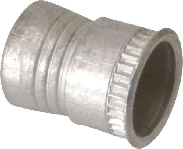 Made in USA - #10-24 UNC, Cadmium-Plated, Aluminum Knurled Rivet Nut Inserts - 0.03" to 0.09" Grip, 9/32" Drill Size, 0.36" Body Diam - First Tool & Supply