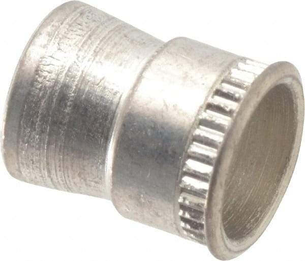 Made in USA - #10-24 UNC, Cadmium-Plated, Steel Knurled Rivet Nut Inserts - 0.03" to 0.09" Grip, 9/32" Drill Size, 0.36" Body Diam - First Tool & Supply