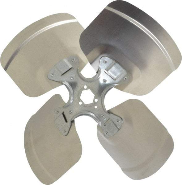 Made in USA - 14" Blade Diam, Commercial Fan Blade - Clockwise Rotation, 4 Blades - First Tool & Supply