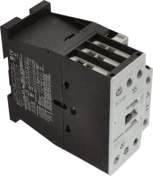 Eaton Cutler-Hammer - 3 Pole, 24 to 27 Coil VDC, 40 Amp, Nonreversible Open Enclosure IEC Contactor - 1 Phase hp: 2 at 115 V, 2 at 200 V, 3 at 230 V, 3 Phase hp: 10 at 460 V, 15 at 575 V, 5 at 200 V, 5 at 230 V, 18 Amp Inductive Load Rating Listed - First Tool & Supply