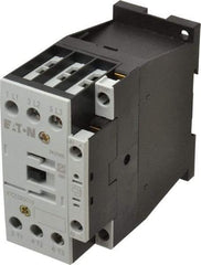 Eaton Cutler-Hammer - 3 Pole, 24 to 27 Coil VDC, 40 Amp, Nonreversible Open Enclosure IEC Contactor - 1 Phase hp: 2 at 115 V, 3 at 200 V, 5 at 230 V, 3 Phase hp: 10 at 230 V, 15 at 460 V, 20 at 575 V, 7.5 at 200 V, 25 Amp Inductive Load Rating Listed - First Tool & Supply