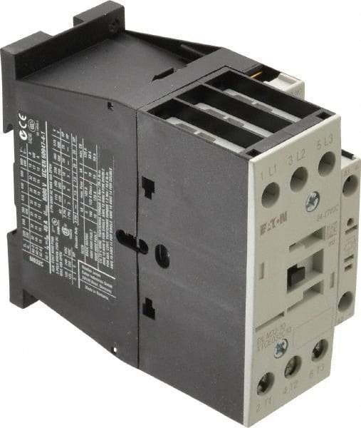 Eaton Cutler-Hammer - 3 Pole, 24 to 27 Coil VDC, 40 Amp, Nonreversible Open Enclosure IEC Contactor - 1 Phase hp: 3 at 115 V, 5 at 200 V, 5 at 230 V, 3 Phase hp: 10 at 200 V, 10 at 230 V, 20 at 460 V, 25 at 575 V, 32 Amp Inductive Load Rating Listed - First Tool & Supply