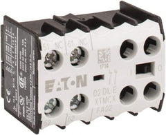 Eaton Cutler-Hammer - 6 to 9 Amp, Contactor Front Mount Auxiliary Contact - For Use with Miniature Contactor and XTRM Miniature Control Relay - First Tool & Supply