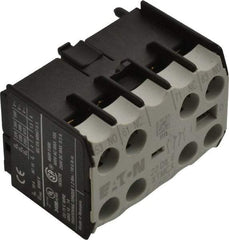 Eaton Cutler-Hammer - 6 to 9 Amp, Contactor Front Mount Auxiliary Contact - For Use with Miniature Contactor and XTRM Miniature Control Relay - First Tool & Supply