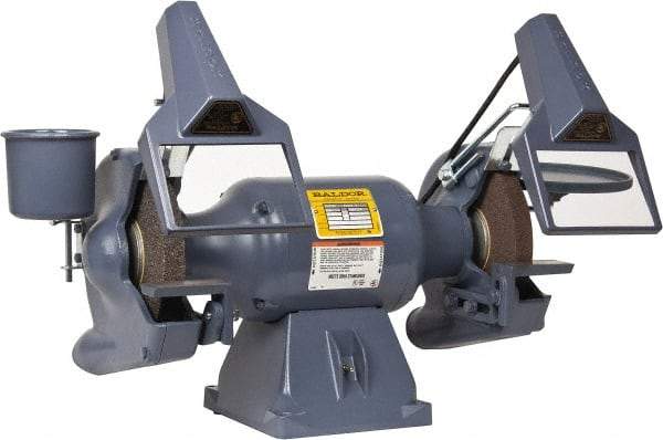 Baldor - 8" Wheel Diam x 1" Wheel Width, 3/4 hp Grinder - 3/4" Arbor Hole Diam, 1 Phase, 3,600 Max RPM, 115/230 Volts - First Tool & Supply