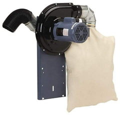 Baldor - 115 Volt Pedestal Mount Dust Collector - 1" Deep x 8" High, 3" Connection Diam, 440 CFM Air Flow - First Tool & Supply