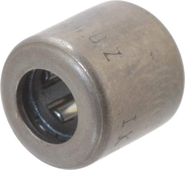 IKO - 0.157" Bore Diam, 400 Lb. Dynamic Capacity, 4 x 8 x 8mm, Caged, Open End, Shell Needle Roller Bearing - 0.315" Outside Diam, 0.315" Wide - First Tool & Supply