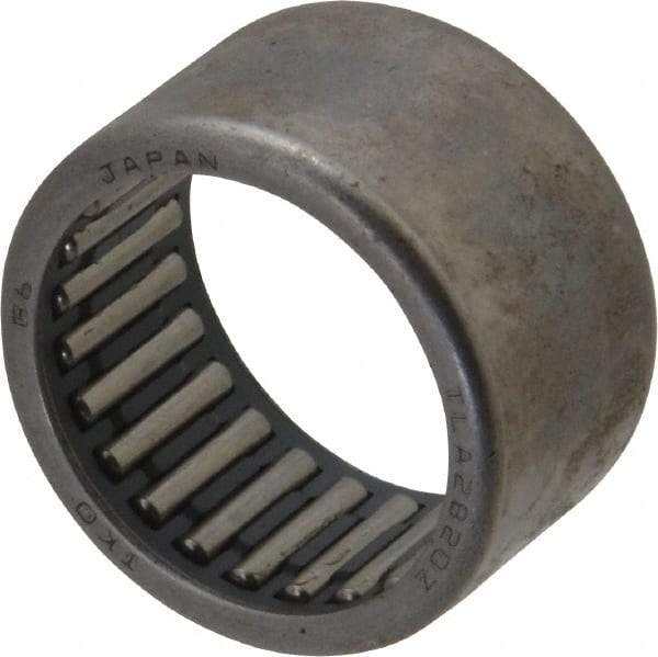 IKO - 1.102" Bore Diam, 4,700 Lb. Dynamic Capacity, 28 x 35 x 20mm, Caged, Open End, Shell Needle Roller Bearing - 1.378" Outside Diam, 0.787" Wide - First Tool & Supply