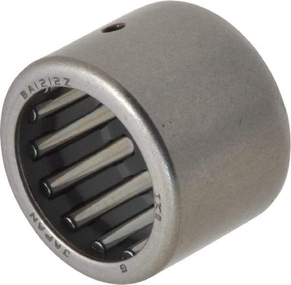 IKO - 3/4" Bore Diam, 3,450 Lb. Dynamic Capacity, 3/4 x 1 x 3/4", Caged, Open End, Shell Needle Roller Bearing - 1" Outside Diam, 3/4" Wide - First Tool & Supply