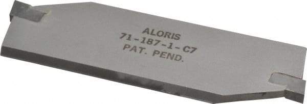 Aloris - 3/16 Inch Wide x 1-1/2 Inch High x 4-1/4 Inch Long Reversible Cutoff Blade - Uncoated - Exact Industrial Supply